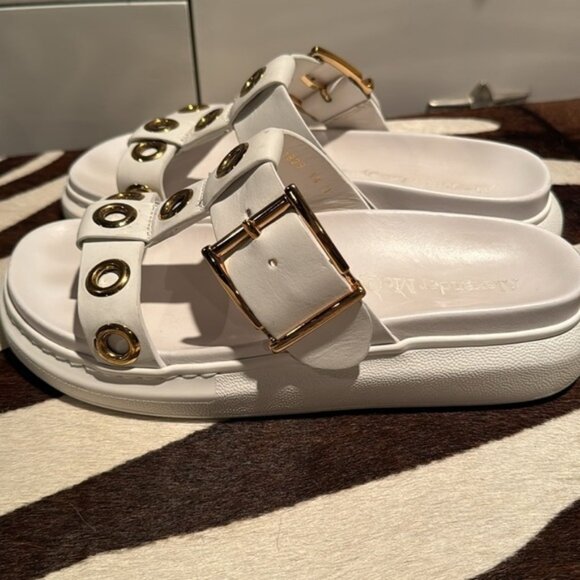 Alexander McQueen 🔥Sale🔥white hybrid slide sandals made in Italy 🇮🇹 - Picture 5 of 9